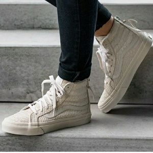 Vans Mono Python Slim Zip Sk8-Hi Nude Sneakers